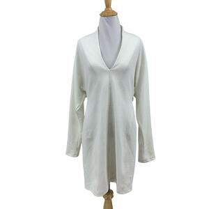 Daily Practice Dress Women M Medium Ivory V Neck Dolman Sleeve Anthropologie